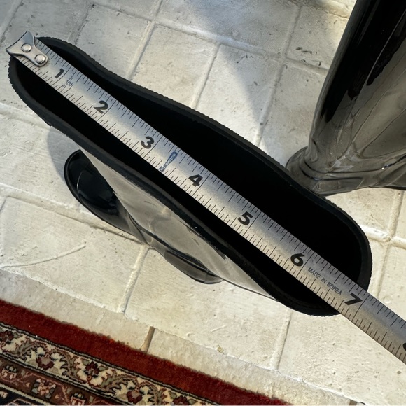 Seven7 Black Rain Boots Tall Size 9 - Picture 11 of 12